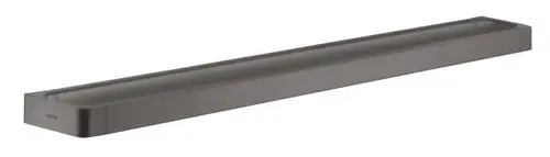 Reling für Handtücher in mattschwarz, mit schmaler, linearer Form. Produkt von AXOR, geeignet für die Montage im Badezimmer.
